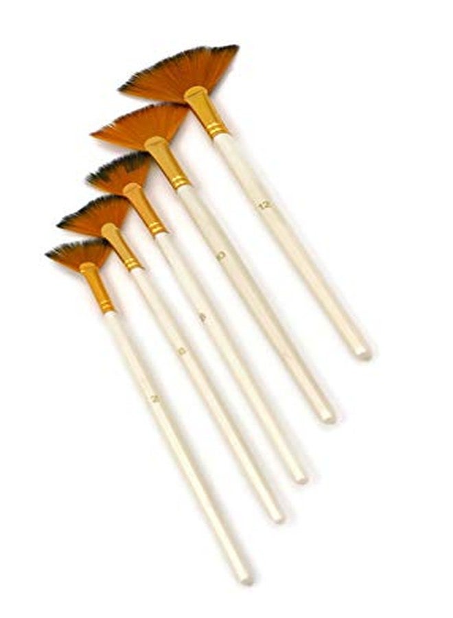 آرت بي مجموعة فرش الرسم ArtBee® للرسم بالأكريليك والزيت والألوان المائية (فرش مروحية مع إسفنجة - مجموعة من 6 قطع) - Image 2